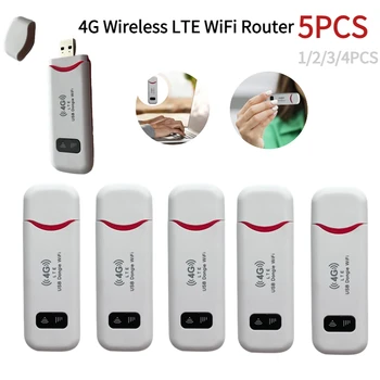  1-5 шт. Беспроводной 4G LTE USB WiFi роутер USB-ключ для мобильного широкополосного доступа 150 Мбит /с, модемная палочка, адаптер Wi-Fi, карта 4G для домашнего офиса