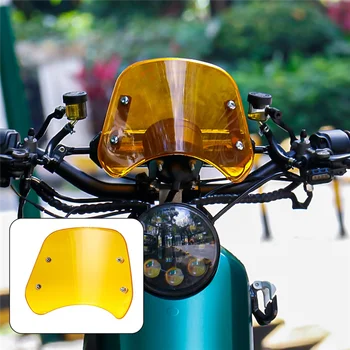  1 комплект лобового стекла мотоцикла 5-7 Дюймовая фара, ветрозащитное стекло, универсальное для Honda Yamaha Kawasaki Suzuki