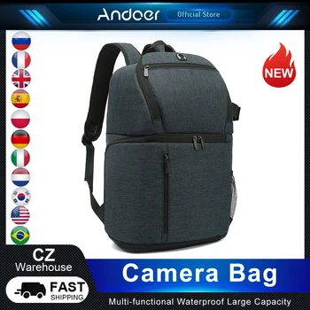  Сумка для камеры Andoer, рюкзак для камеры, многофункциональная водонепроницаемая портативная дорожная сумка для зеркальных камер, штатив