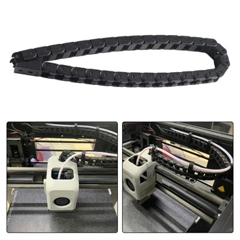  Черная пластиковая гибкая тяговая цепь, Тросовые цепи Открытого типа для 3D-принтеров Bambu Lab P1P, Аксессуары для челнока
